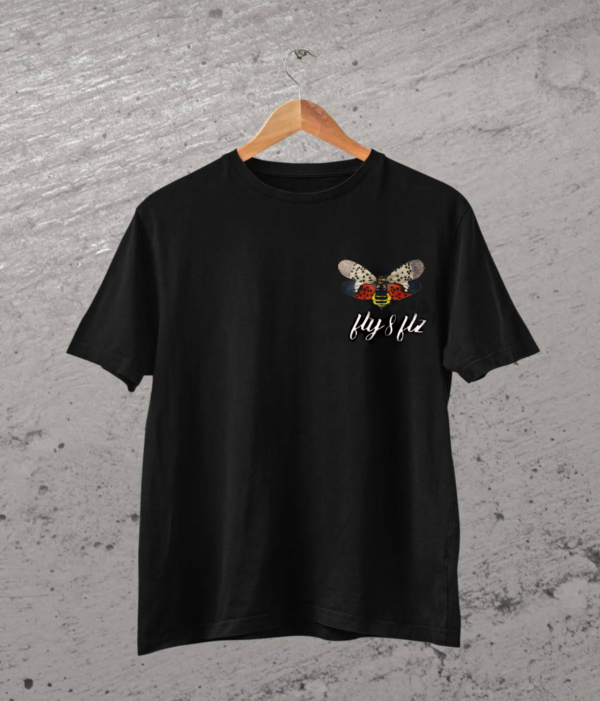 BLACK PRINT T-SHIRT SPOTTED LANTERNFLY